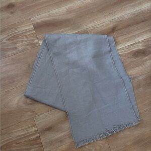 Steve Madden Light Gray Fringed Scarf